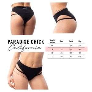 PARADISE CHICK CALIFORNIA BOTTOMS. Size SM